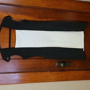 black and white cocktail dress